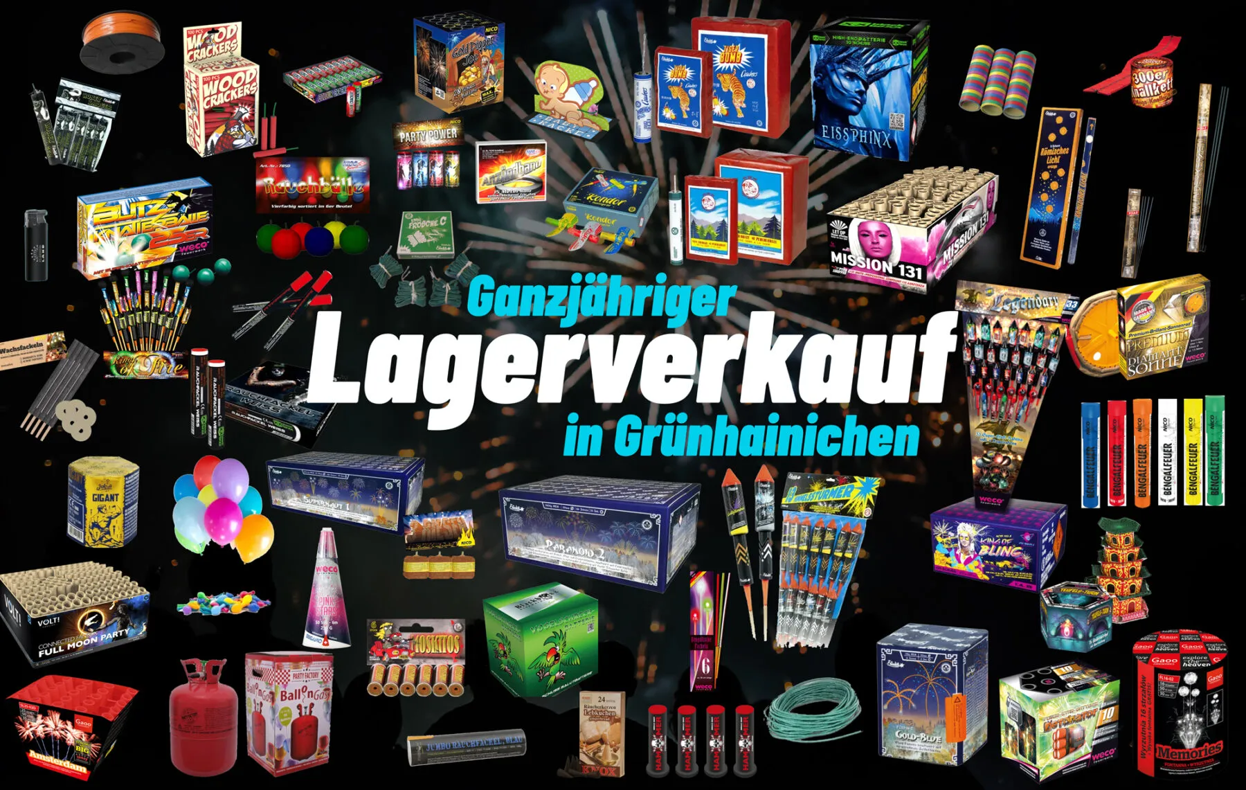 Feuerwerkland: Online-Shop für Feuerwerk das ganze Jahr — Hero