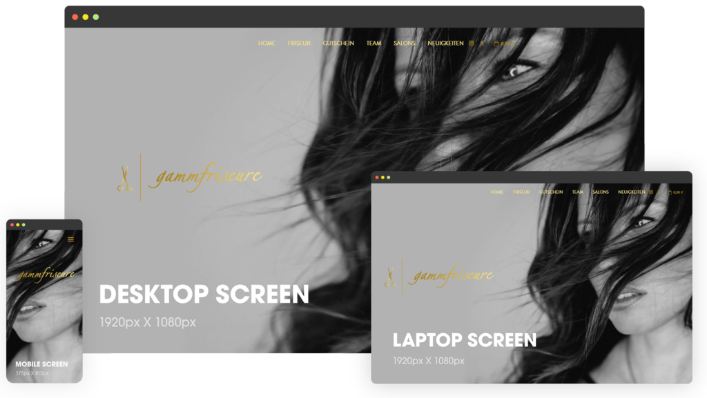 Website Gamm Friseure — Doreen Gamm — Mockup