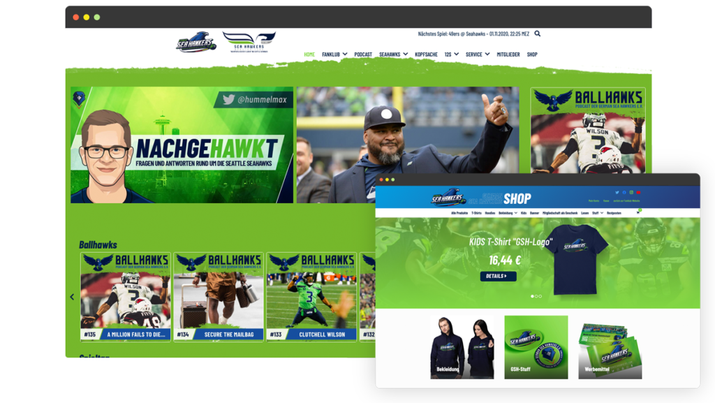 Website German Sea Hawkers e.V. — Mockup