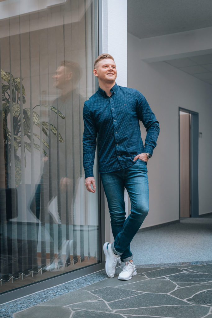 Tim Hunger beim Shooting